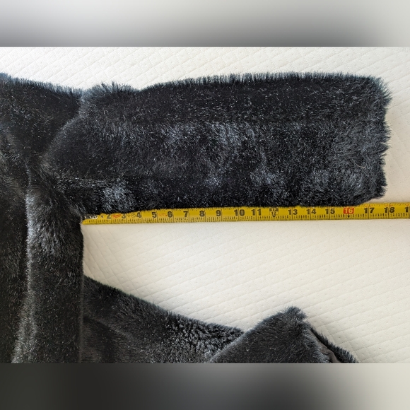Royal Minke by Hillmoor Faux Mink Fur Coat Full Length Black, Pockets size M/L - Picture 7 of 10